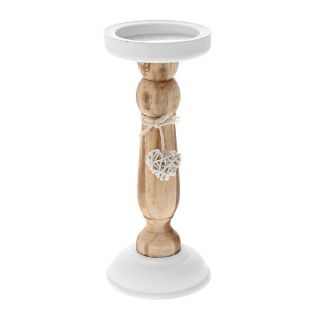 Wooden column candle holder